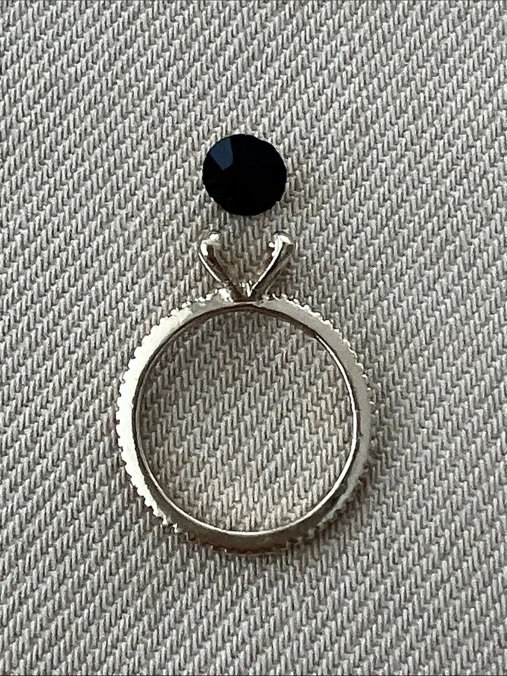 Adia Kibur Gold Ring with Black Faceted Stone